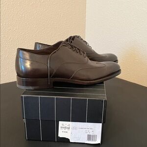 Ermenegildo Zegna Dark Brown Leather Oxfords
